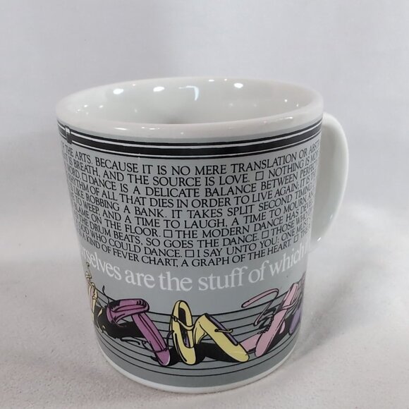 Toscany Japan 1982 Dance is the Only Art Mug Ballet Pointe Shoe Kenneth Grooms - Picture 6 of 12
